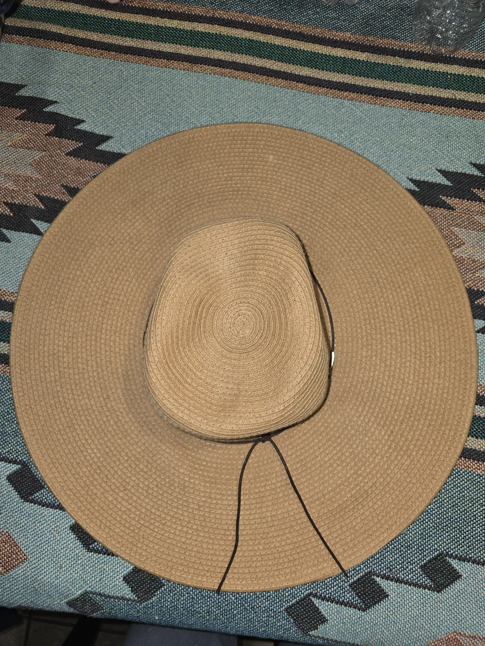 Wide Brim Straw Sun Hat - Tan